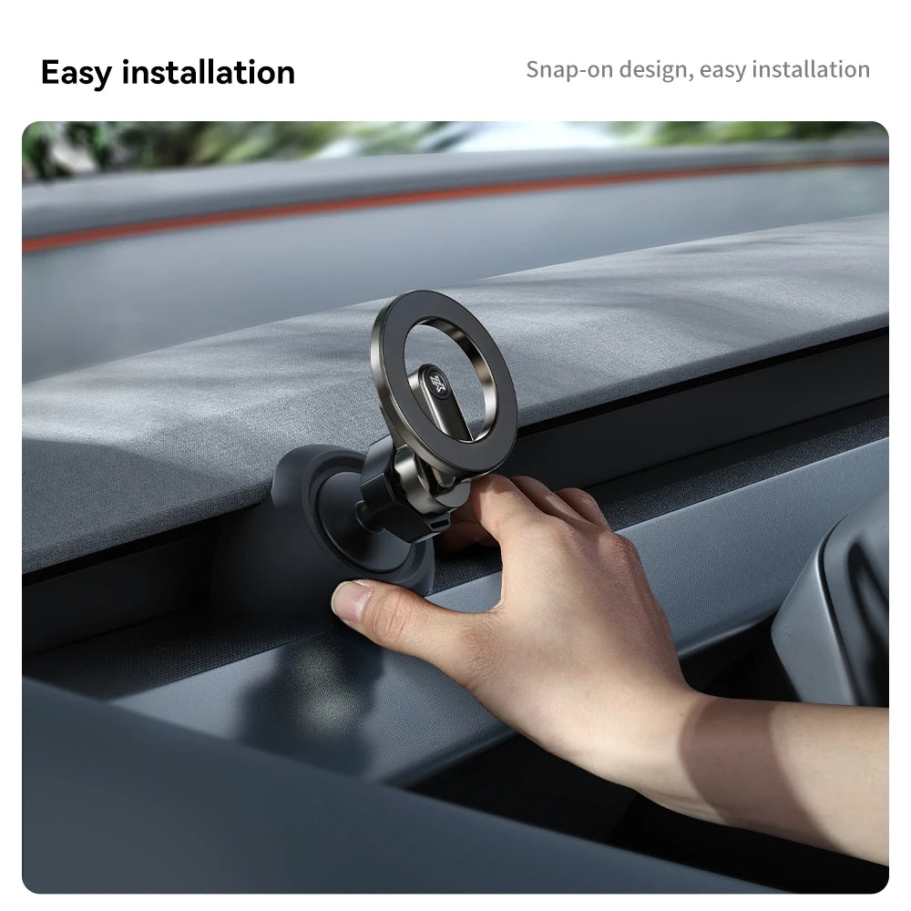YZ Tesla Model 3 Y Highland Juniper 2025 Stronger Magnetic adjustable Metal Car Phone support silicone base holder