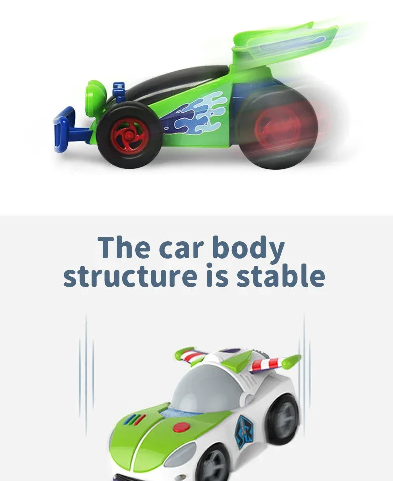 5 Styles Disney Toy Story Buzz Lightyear Woody Jessie Rex Alien Cartoon Model Inertial Pull-back Free Wheel Car Toys Kids Gift