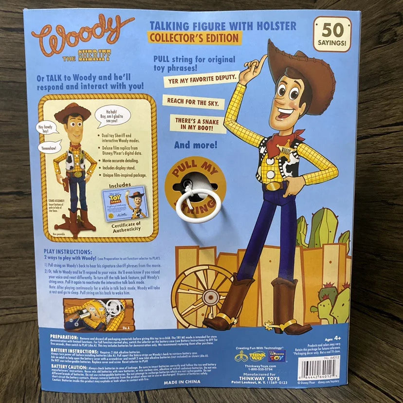 Disney High-Quality Pixar Toy Story 3 Woody Action Figures Toys Anime Collector'S Edition Moving Statues Model Doll Kids Gifts