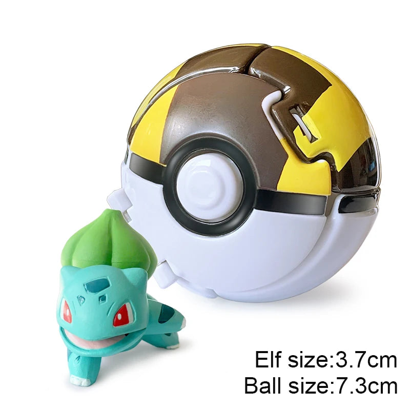 Pokemon Pokeball Anime Figure Pikachu Charizard Psyduck Pocket Monster Elf Ball Kids Toys Action Model Children's Birthday Gifts