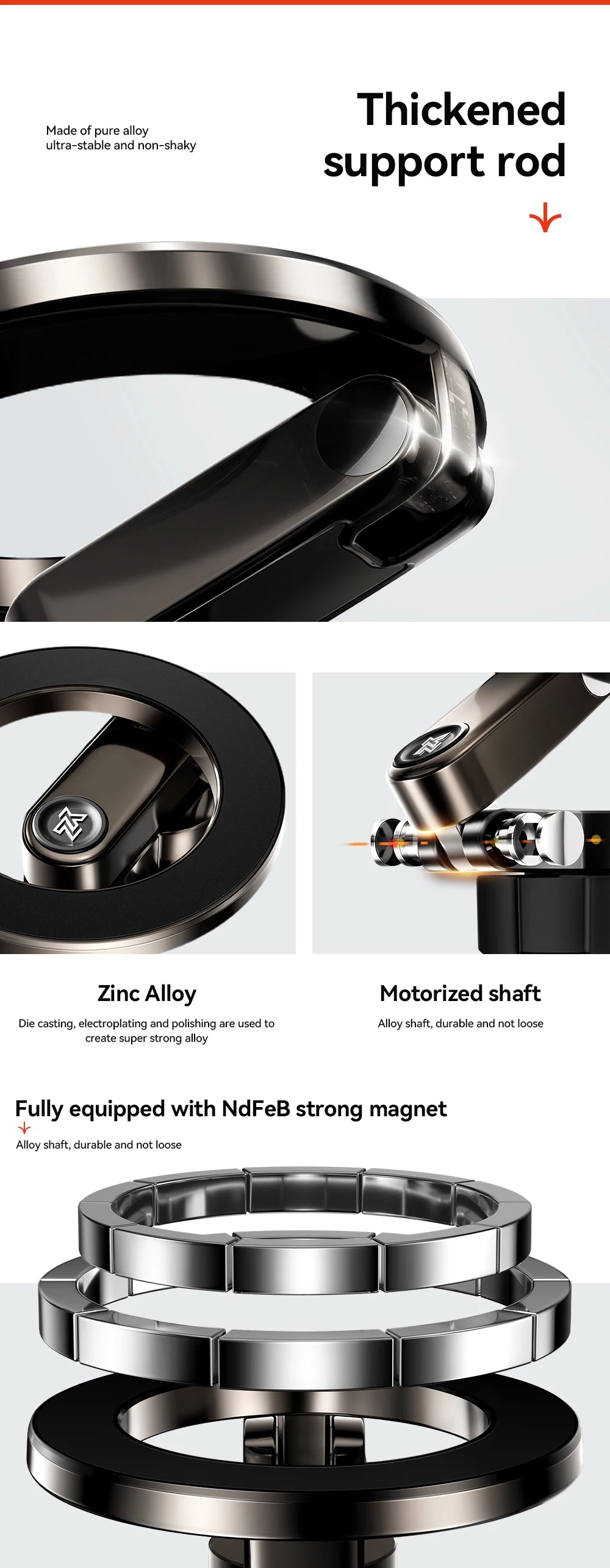 YZ Tesla Model 3 Y Highland Juniper 2025 Stronger Magnetic adjustable Metal Car Phone support silicone base holder