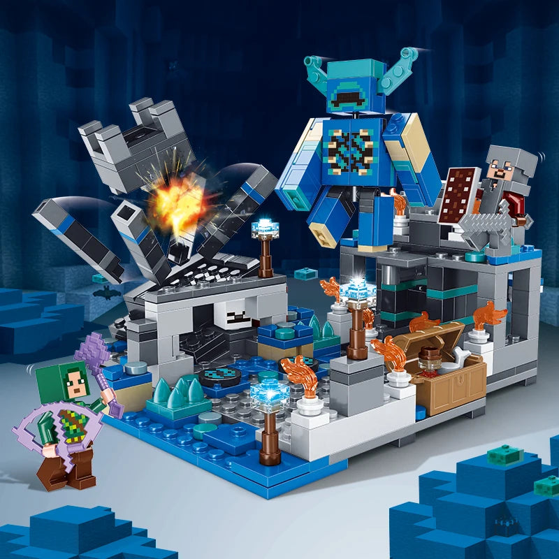 1089pcs My World Building Blocks Set Mechanism Mountain Cave Kids Interactive STEM Educational Toy Creative Gifts for Boys Girls