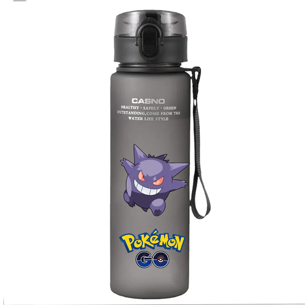 pokemon Water Bottle Large Capacity Portable Plastic Cartoon  Children fashion Kettle Adult Outdoor Sports Water Cup Gift