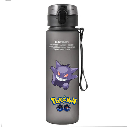 pokemon Water Bottle Large Capacity Portable Plastic Cartoon  Children fashion Kettle Adult Outdoor Sports Water Cup Gift