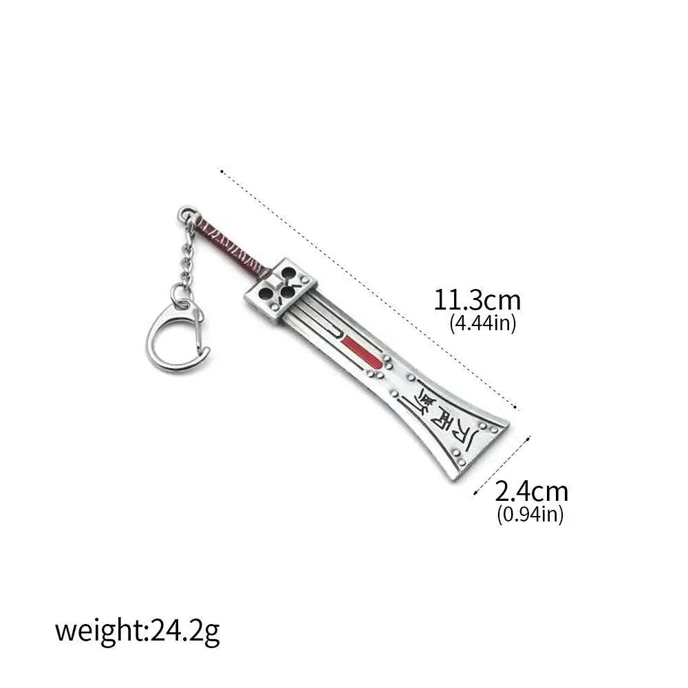 Game Final Fantasy 7 Keychain Cloud Strife Buster Metal Weapon Pendant Key Chain For Cosplay Props Unisex Pendant Jewelry Gift