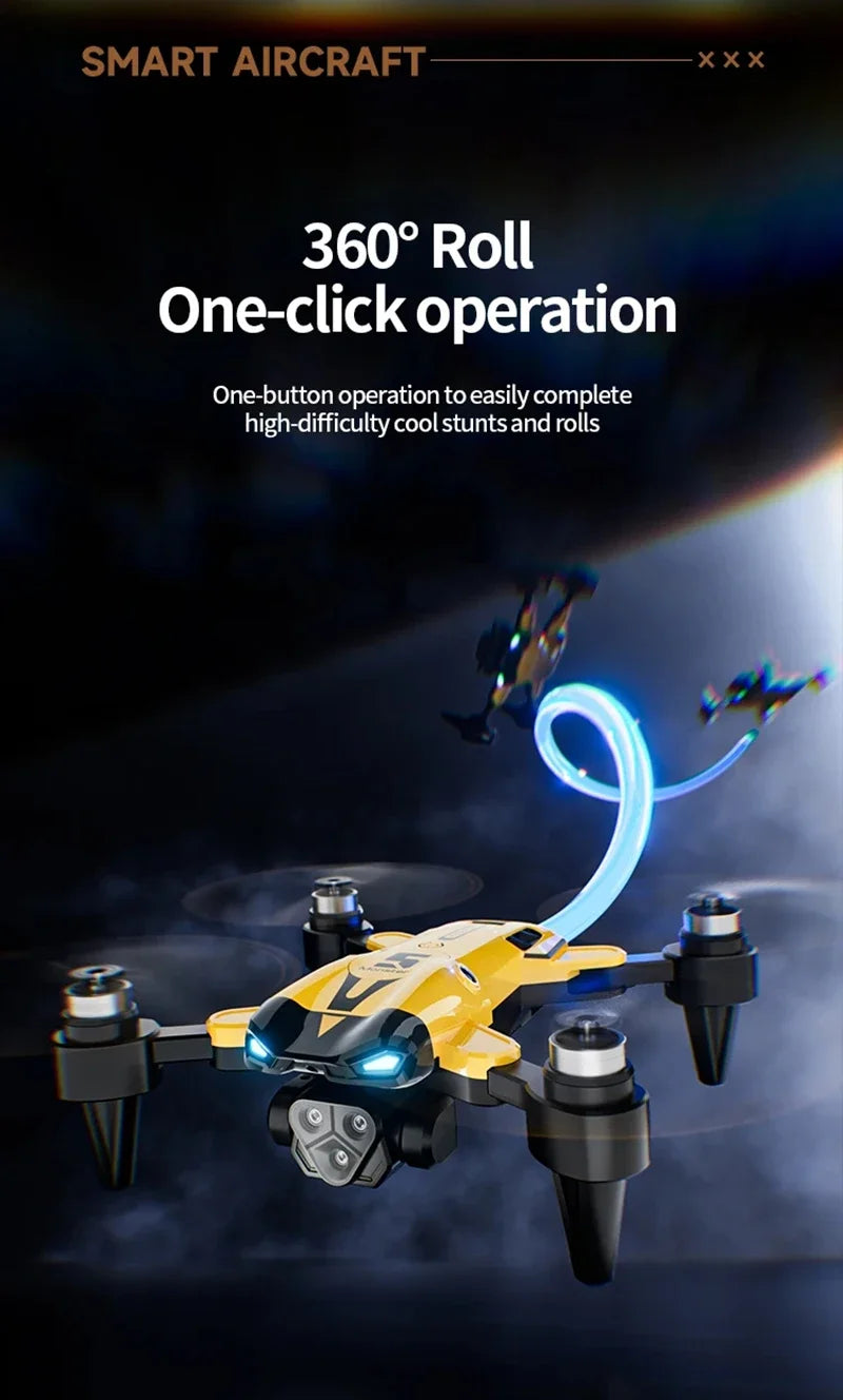 M5 Drone Professional 8K Wide-Angle HD Triple Camera WiFi FPV Height Hold RC Drone Aircraft Quadrotor Adult Children's Toys Gift