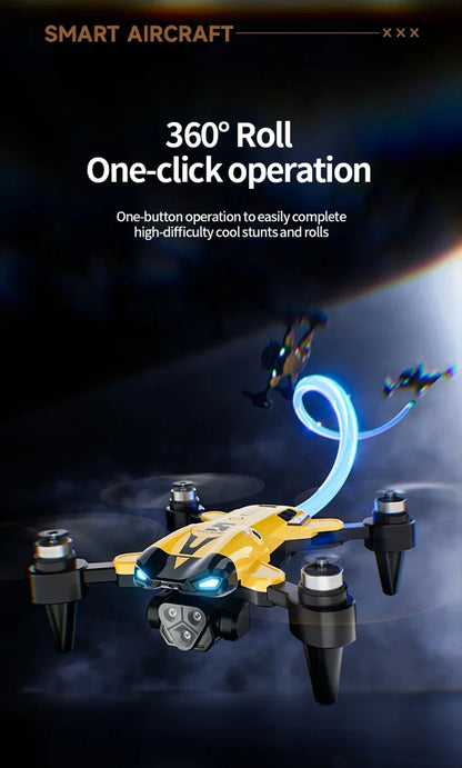 M5 Drone Professional 8K Wide-Angle HD Triple Camera WiFi FPV Height Hold RC Drone Aircraft Quadrotor Adult Children's Toys Gift