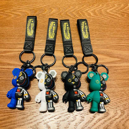 Cartoon Simple Mechanical Bear Cute Niche Doll Keychain Chain Bag Personalized Small Pendant Accessory Keychain Decorative Gifts