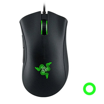Original razer deathadder essencial wired gaming mouse ratos 6400dpi sensor óptico 5 botões independentes para computador portátil gamer