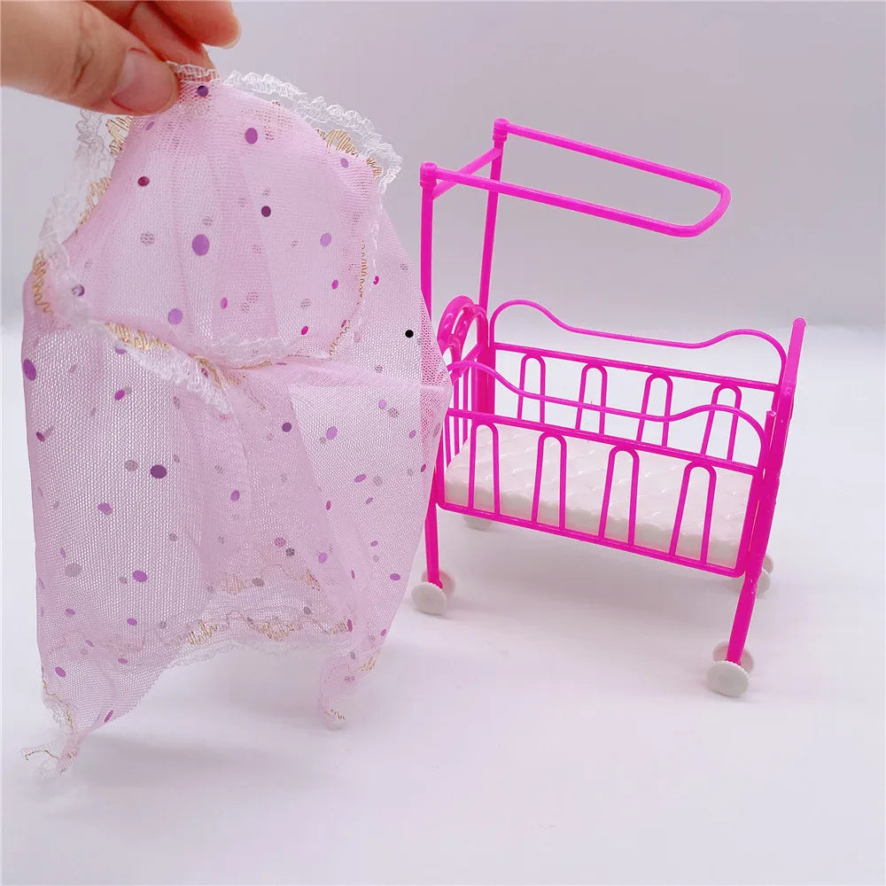 Doll Accessories Baby Dolls Pregnant Mom Father Children Family Set Christmas Birthday Present for Doll Game Toy,No Color Box