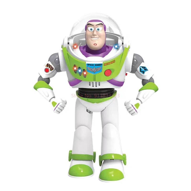 Disney Toy Story Buzz Lightyear Model Toys Pixar Electric Walking Robot Doll Action Figure Toy Birthday Gift Toys Model For Kids