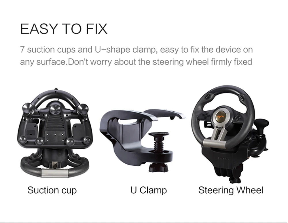 PXN V3II Gaming Steering Wheel Pedal Vibration Racing Game Controller for Xbox One for PC for PS3 PS4 for N-switch