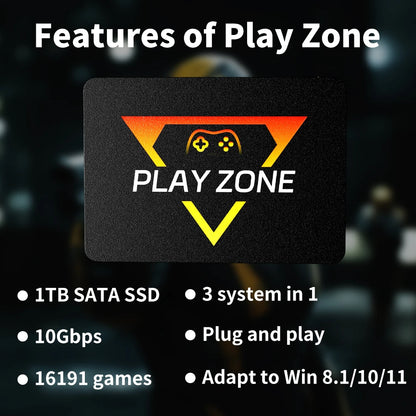 Playzone 1T Gaming SSD With 16191 Retro/AAA Games Game Console For PS5/PS4/PS1/Switch/XBOX/WII/SNES/N64 Game SSD For Windows PC
