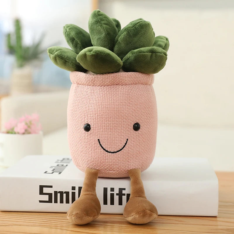 Cartoon Cute Hot Sale Cake Plush Doll Pendant Succulent Flower Tulip Plant Potted Plush Toy Home Decoration Gift For Children