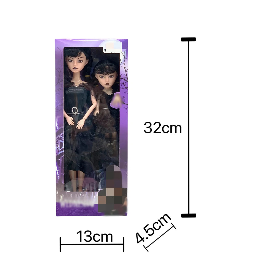 Wednesday Addams Doll Cute Action Figure Children Toys Addams Family 1/6 30cm Anime BJD Doll Room Decor DIY Model Birthday Gift