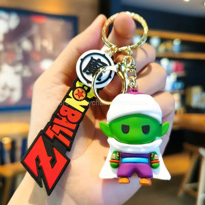 Anime Dragon Ball Keychain Z Super Saiyan Son Goku Bulma Broly Piccolo Majin Buu Series Car Pendant Keyring Kids Toys Gifts