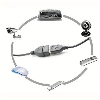 2pcs 3.3ft USB 2.0 A Male to A Female Data Sync Black Charger Extension Cable Cord USB A for PC Laptop Keyboard Extender Cord