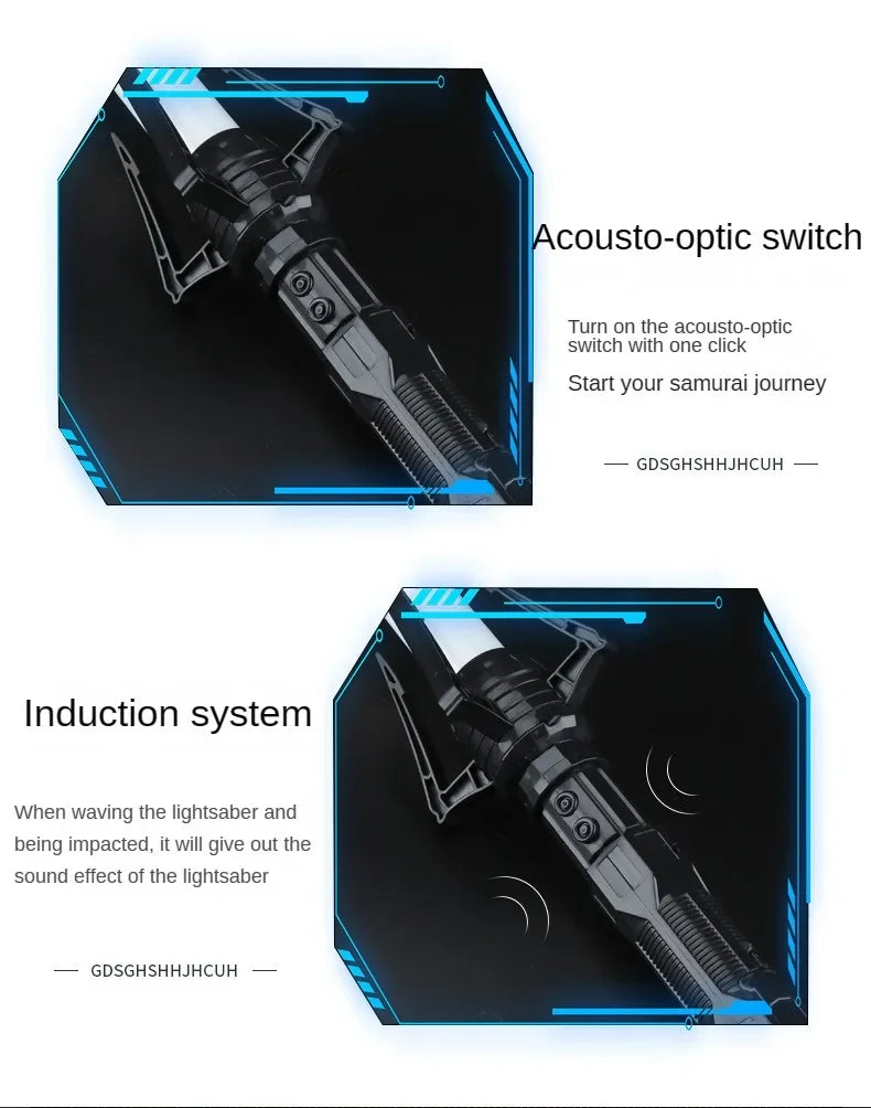 Telescopic Sword 75cm RGB Light Saber 2 In 1 7-Color/1 Color Lightsaber for 3+ Kids Laser Sword Toy Party Glow Swords Coser Toy