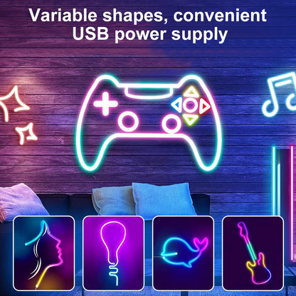 USB RGB Neon LED Strip Lights with Bluetooth Control