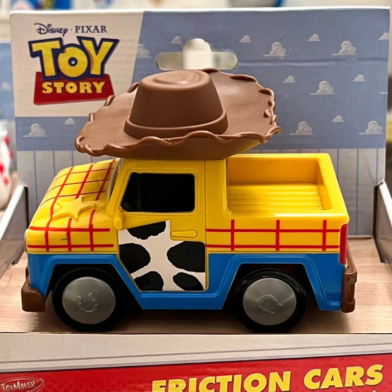 5 Styles Disney Toy Story Buzz Lightyear Woody Jessie Rex Alien Cartoon Model Inertial Pull-back Free Wheel Car Toys Kids Gift