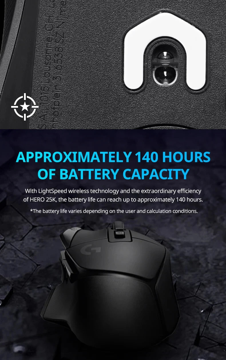 Logitech (G) G502 X Advanced Edition New Optical-mechanical Hybrid Micro HERO Engine Gaming Mouse