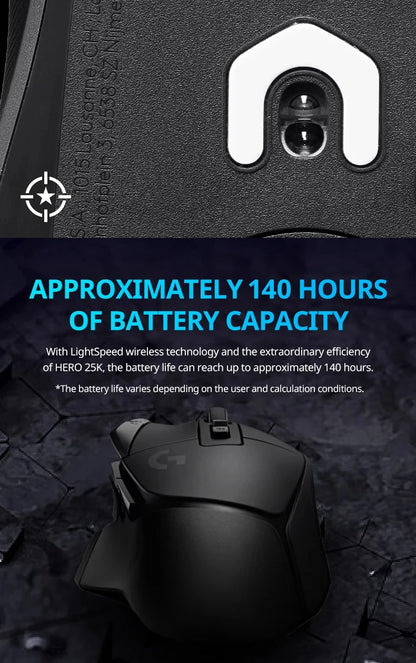 Logitech (G) G502 X Advanced Edition New Optical-mechanical Hybrid Micro HERO Engine Gaming Mouse