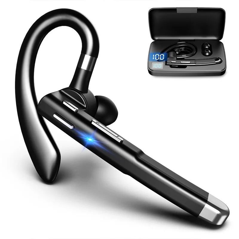 New YYK520 Wireless Headset Business Ear-mounted Bluetooth V5.1 Hands-free Call Noise Reduction Headphones with Charging Case