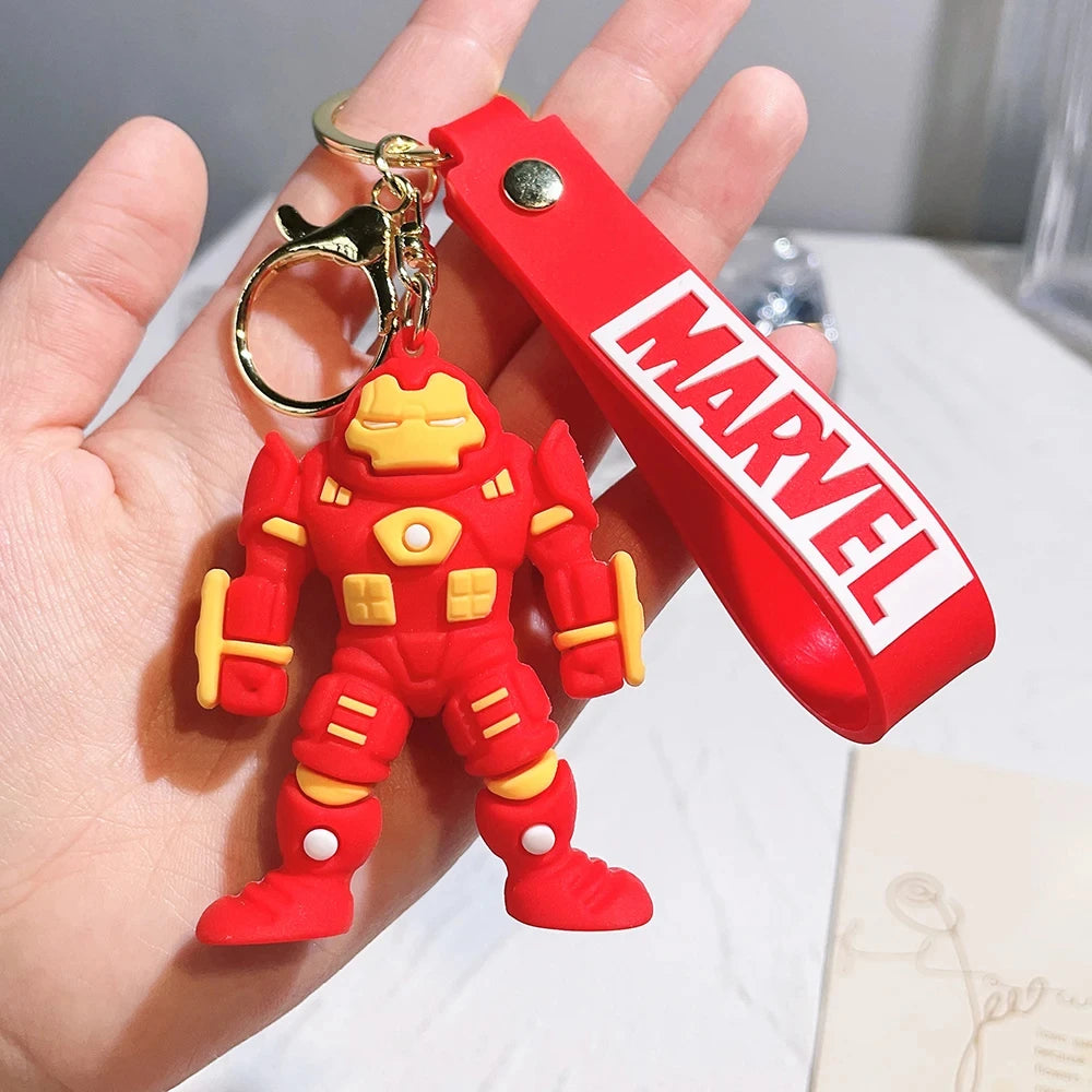 Classic Marvel Spider Man Annihilation Iron Man 3D Doll Car Keychain Pendant Ornament Night Market Wholesale