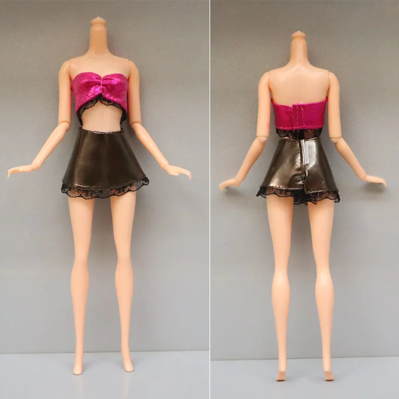 46PCS 11.5'' Doll Clothes =3 Wedding Gown 2 Tops 2 Pants 2 Dress 2 Swimsuit 5 Braces Skirt 10 shoes 22 Accessories for 32cm Doll