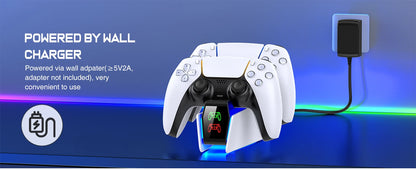 Estação de carregamento do controlador para playstation 5 carregador rápido duplo indicador led suporte carregamento docking station ps5 acessórios