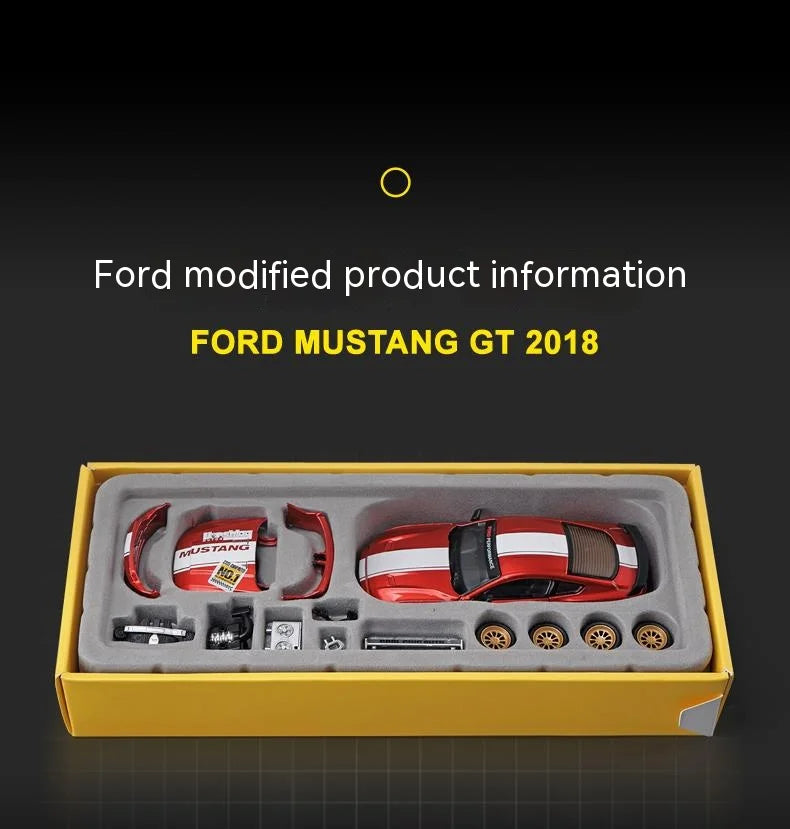 CCA DIY Customizable 1:43 Scale Ford Mustang Alloy Car Model Kit - Unique Racing Car Collectible for Hobbyists & Enthusiasts