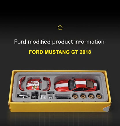CCA DIY Customizable 1:43 Scale Ford Mustang Alloy Car Model Kit - Unique Racing Car Collectible for Hobbyists & Enthusiasts