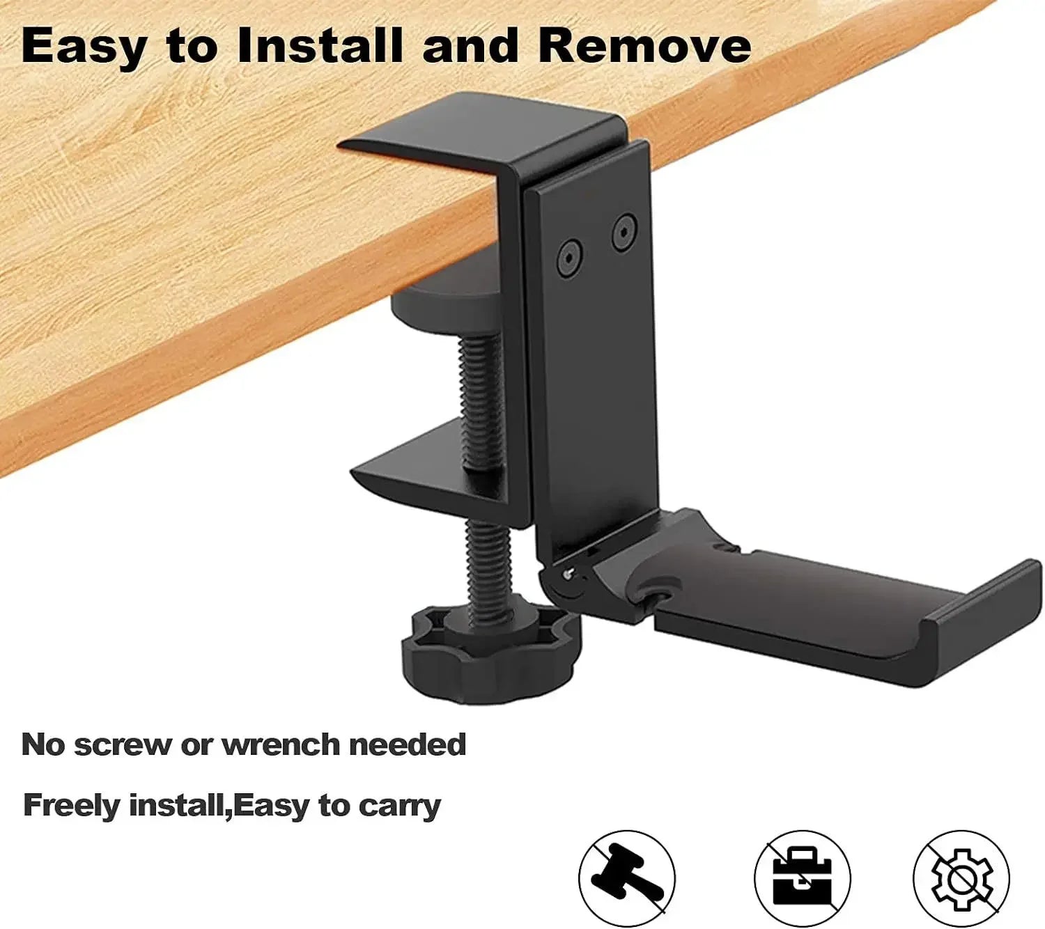 Earphone holder no punching cup holder desktop storage hook holder 360 degree rotating clothes backpack game controller holder