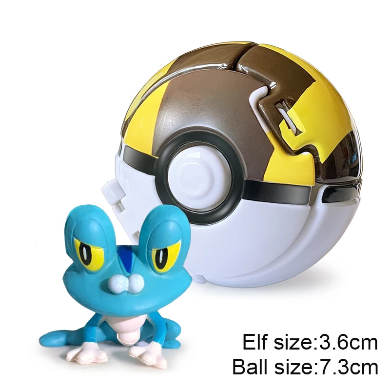 Pokemon Pokeball Anime Figure Pikachu Charizard Psyduck Pocket Monster Elf Ball Kids Toys Action Model Children's Birthday Gifts