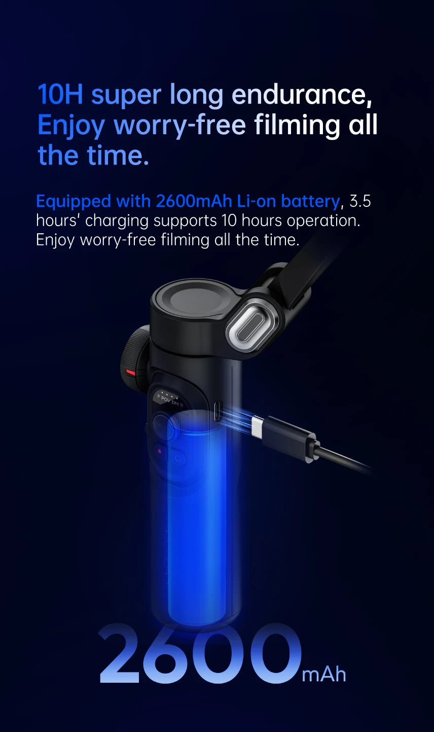 AOCHUAN 3-Axis Handheld Gimbal Stabilizer SmartXE for Smartphone for iPhone Android AI Face Tracking TikTok Vlog