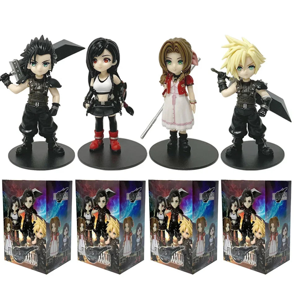 Final Fantasy VII Rebirth Tifa Lockhart Aerith Cloud Zack q-version PVC  Action Figures Model Anime Cartoon Model Toy Gift