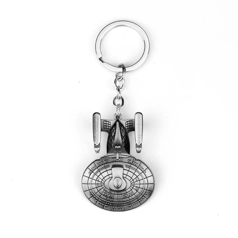 Disney Star Wars Spaceship R2-D2 Keychain The Mandalorian Movie Character Cartoon Animation Pendant Metal Accessories