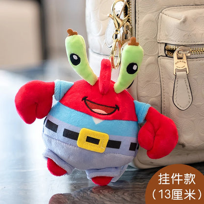 Anime Spongebob Squarepants Patrick Star Squidward Eugene H. Krabs Gary Kawaii Stuffed Plush Toys keychain Birthday Gift For Kid