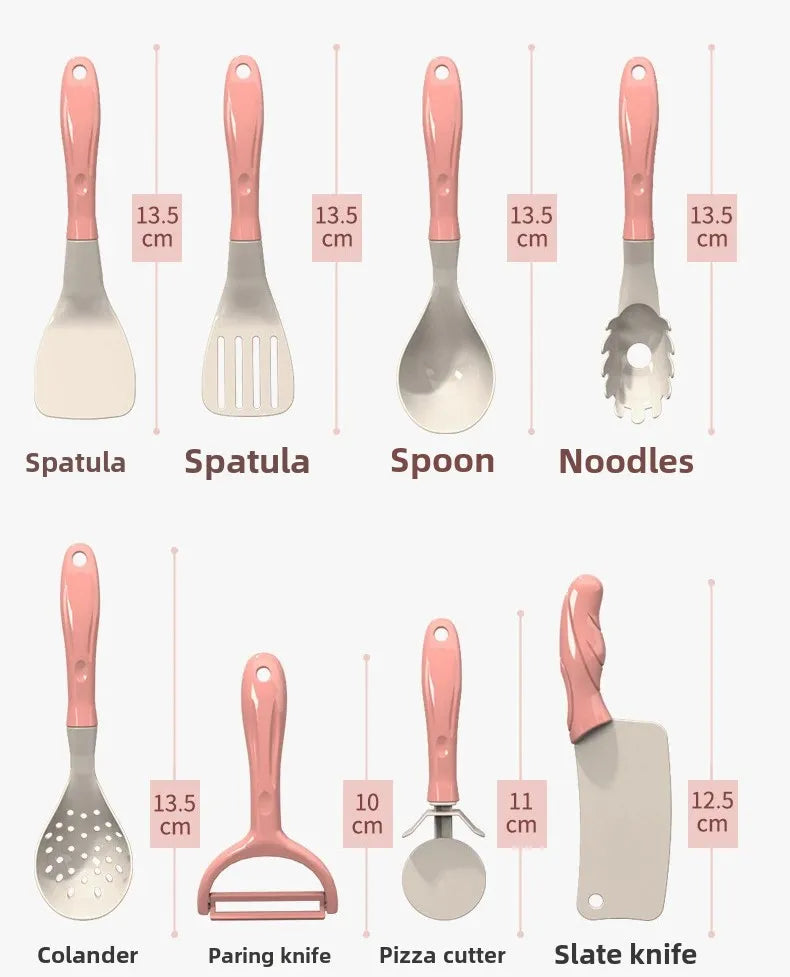 28 PCS Kids Kitchen Toys Set Play Kitchen Accessories Kit with Play Pots Pretend Food Cooking Toy Toddler Girls Boy Gift