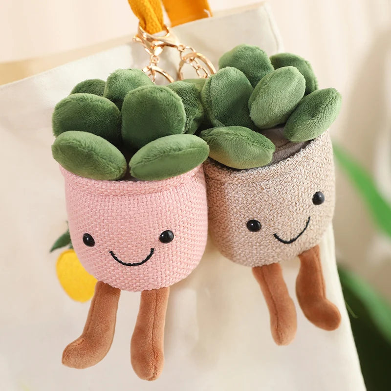 Cartoon Cute Hot Sale Cake Plush Doll Pendant Succulent Flower Tulip Plant Potted Plush Toy Home Decoration Gift For Children