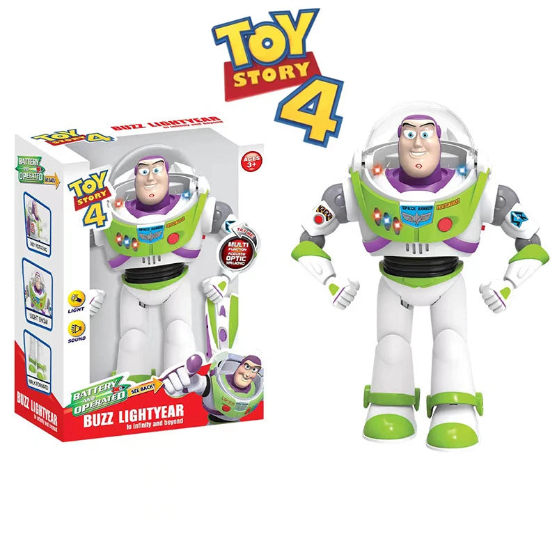 Disney Toy Story Buzz Lightyear Model Toys Pixar Electric Walking Robot Doll Action Figure Toy Birthday Gift Toys Model For Kids