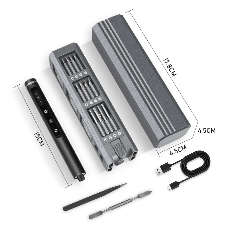 49 in 1 Electric Screwdriver Set Precision Cordless Magnetic Screw Driver with 42 Bits And Display 5 Torque Repair Hand Tool