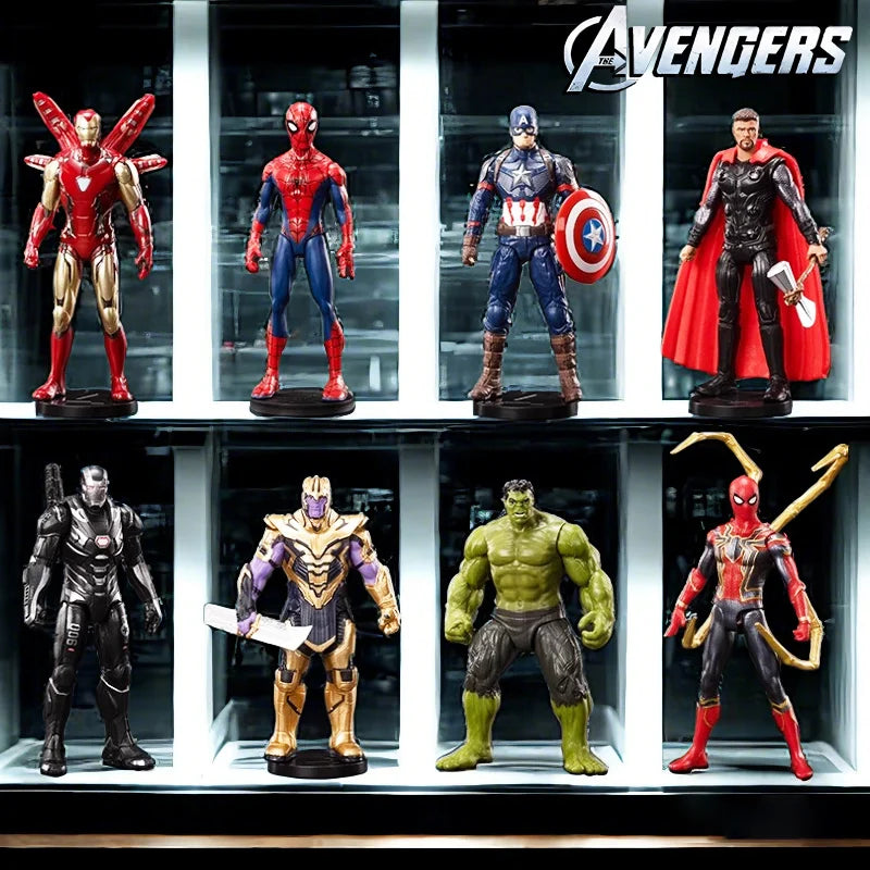 ZD Toys Avengers Legends Iron Man Spider Man Thor Captain America Thanos Hulk War Machine Action Figures Gif