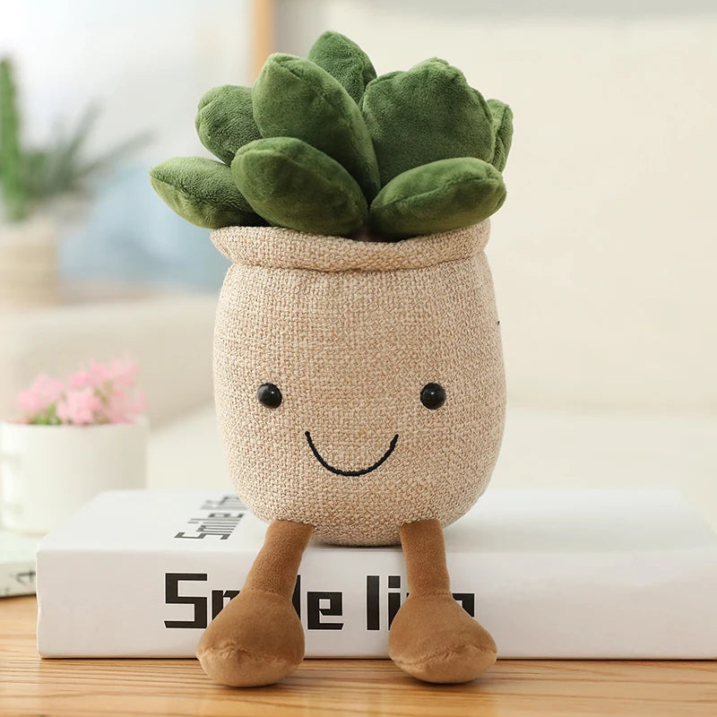 Cartoon Cute Hot Sale Cake Plush Doll Pendant Succulent Flower Tulip Plant Potted Plush Toy Home Decoration Gift For Children