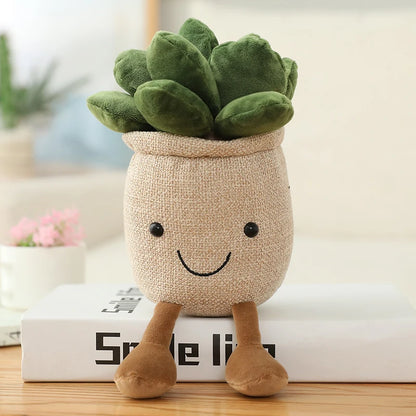 Cartoon Cute Hot Sale Cake Plush Doll Pendant Succulent Flower Tulip Plant Potted Plush Toy Home Decoration Gift For Children
