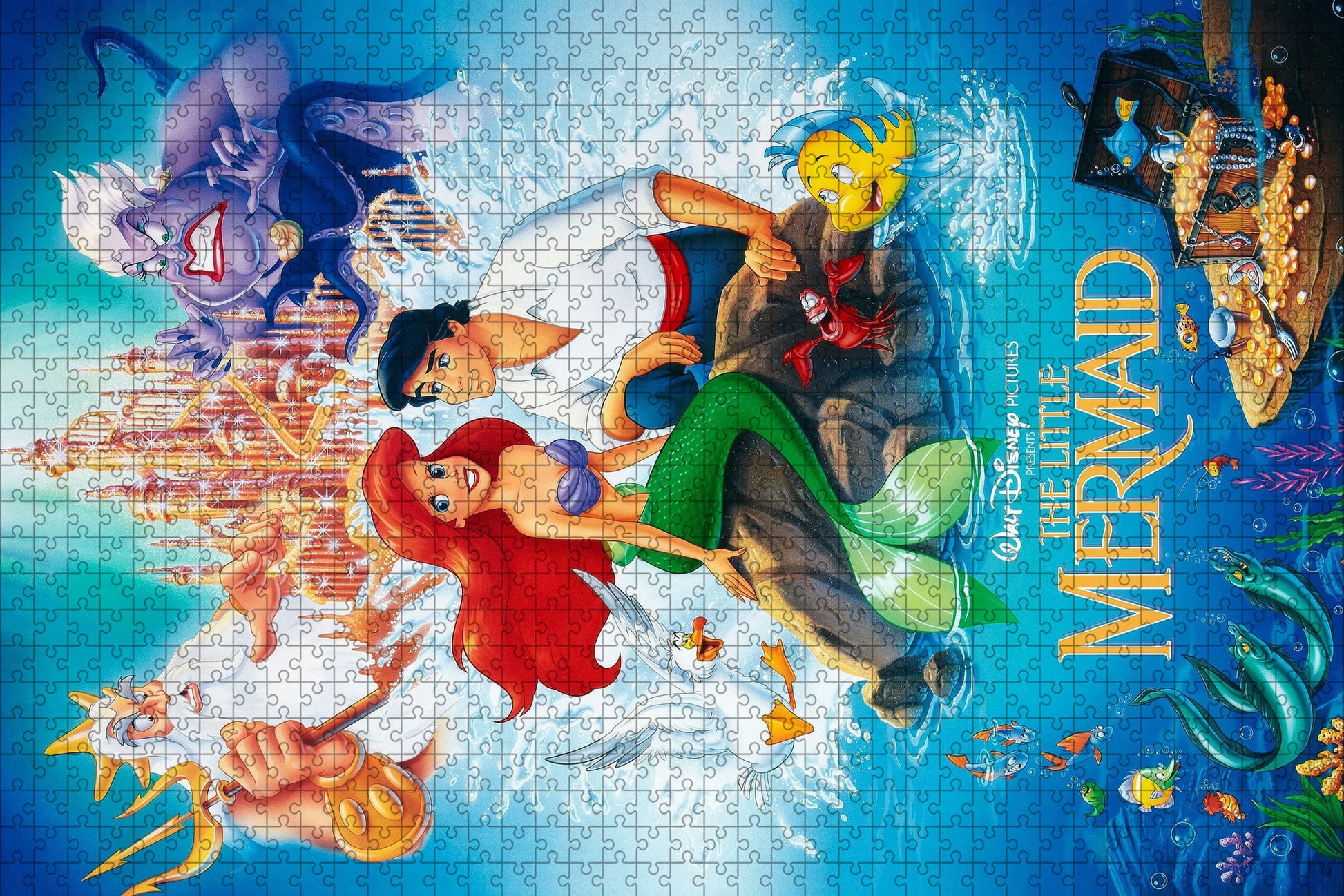 Disney Ariel Princess Mermaid 108/200/300/500/1000 piece puzzle wooden onePiece Puzzles for Adults Toys Gifts