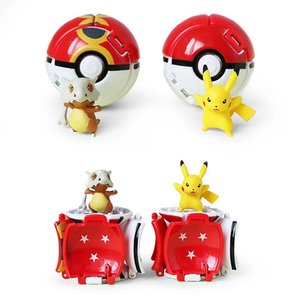 Pokemon Pokeball Anime Figure Pikachu Charizard Psyduck Pocket Monster Elf Ball Kids Toys Action Model Children's Birthday Gifts