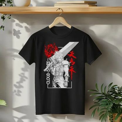 FINAL FANTASY 7 Cloud Strife Anime T Shirt Unisex Softstyle Tee Gaming Streetwear Graphic T-Shirt  Gifts for Gamers Stylish Jap