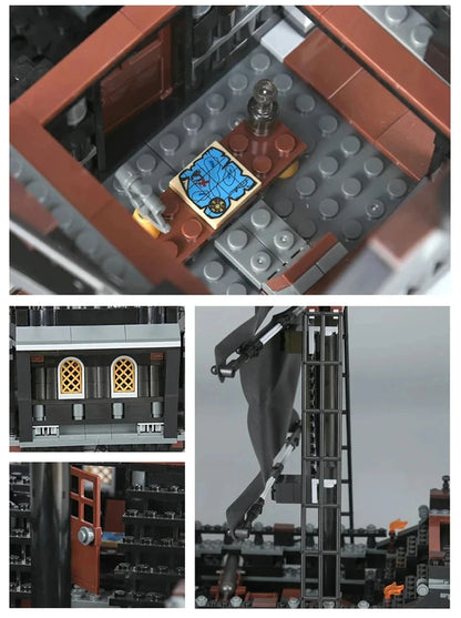 LOTR Ambush Ship Pirates Of Caribbean Reveng Warship Black Pearl Sailboat Building Block Bricks  Assembly Toy Kid Gift