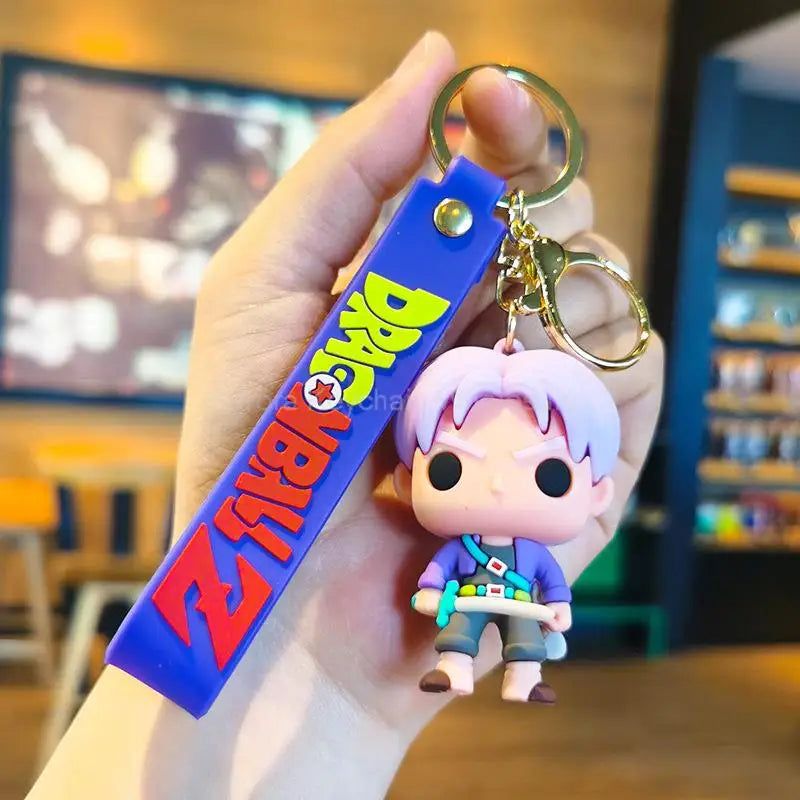 Anime Dragon Ball Keychain Z Super Saiyan Son Goku Bulma Broly Piccolo Majin Buu Series Car Pendant Keyring Kids Toys Gifts